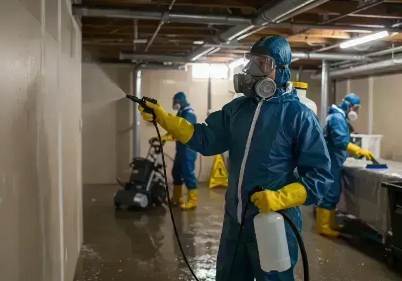 Basement Sanitization and Antimicrobial Treatment process in Albion, IL